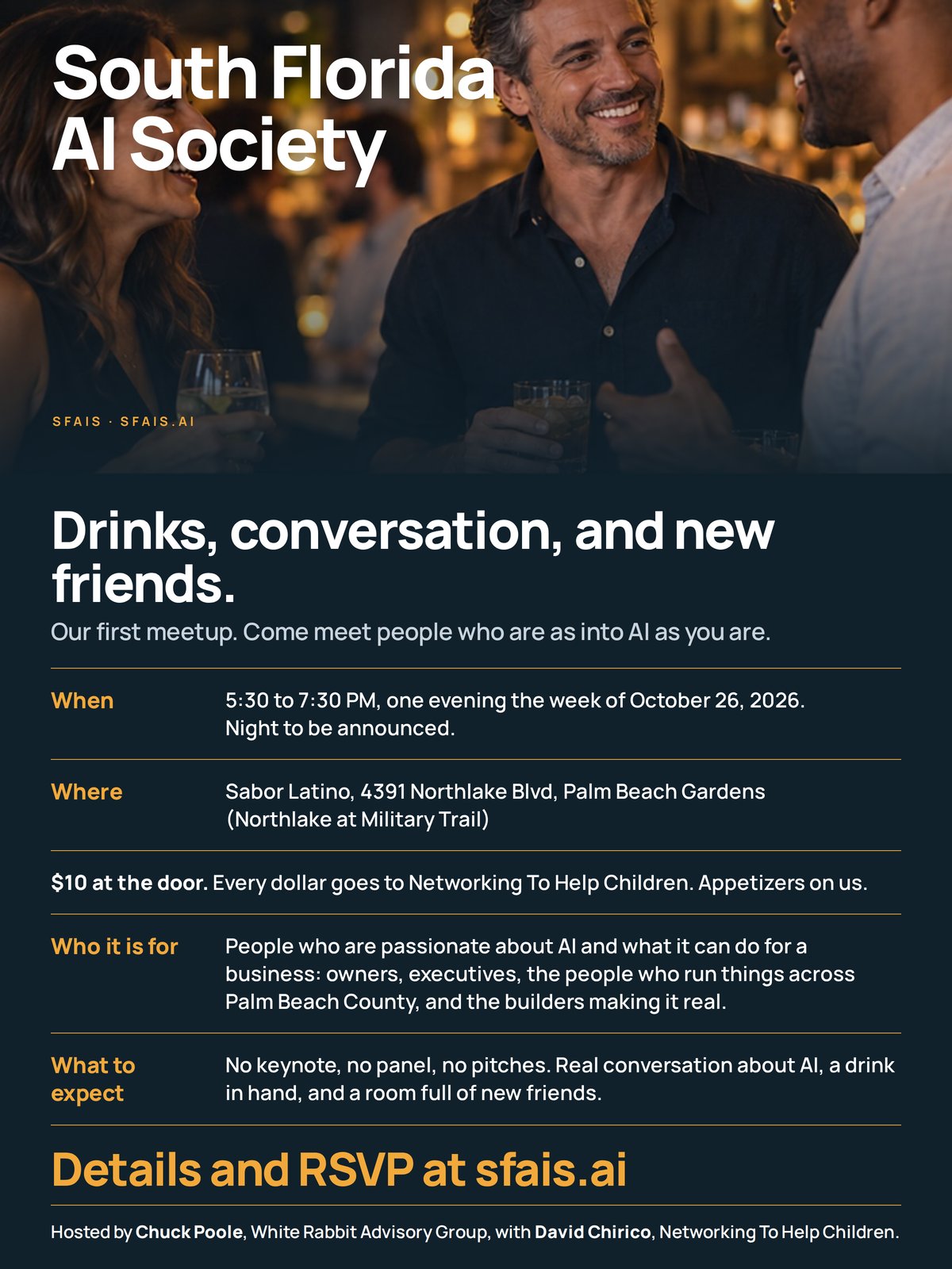 South Florida AI Society meetup flyer